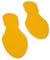 Empreinte de pas autocollante Jaune 223mm boite de 50 paires