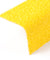 Nez de marche antidérapant jaune 1500mm x 55mm + 55mm - Grain 16 - Epais. 2mm