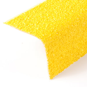 Nez de marche antidérapant jaune 1500mm x 70mm + 30mm - Grain 16 - Epais. 2mm