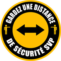 Pictogramme Covid-19 Gardez une distance de sécurité SVP