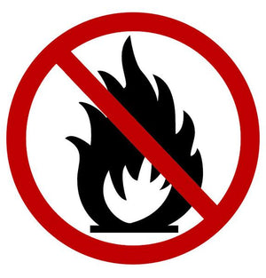 Pictogramme feu interdit à coller
