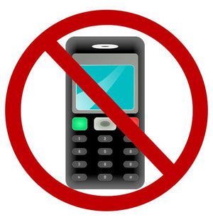 Pictogramme sécurité interdiction de téléphoner adhésif 40cm