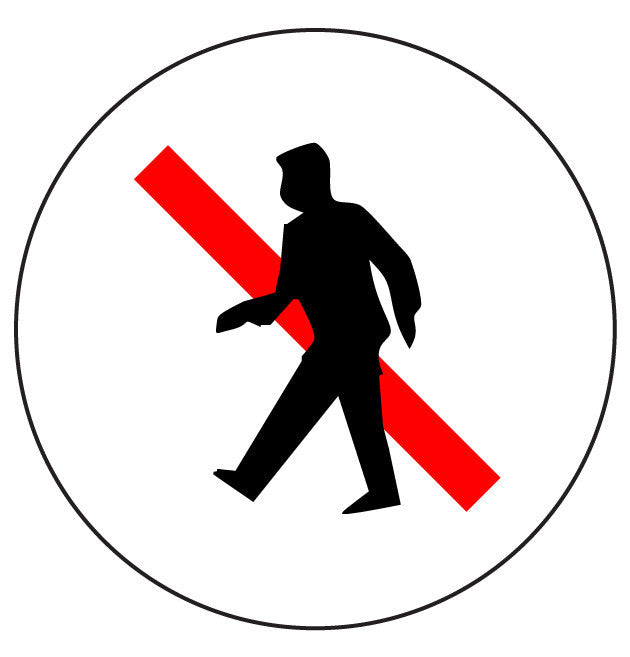 Pictogramme de sécurité adhésif - Interdiction de Stationner (40 x 40 