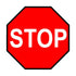 Pictogramme sécurité STOP adhésif 40cm